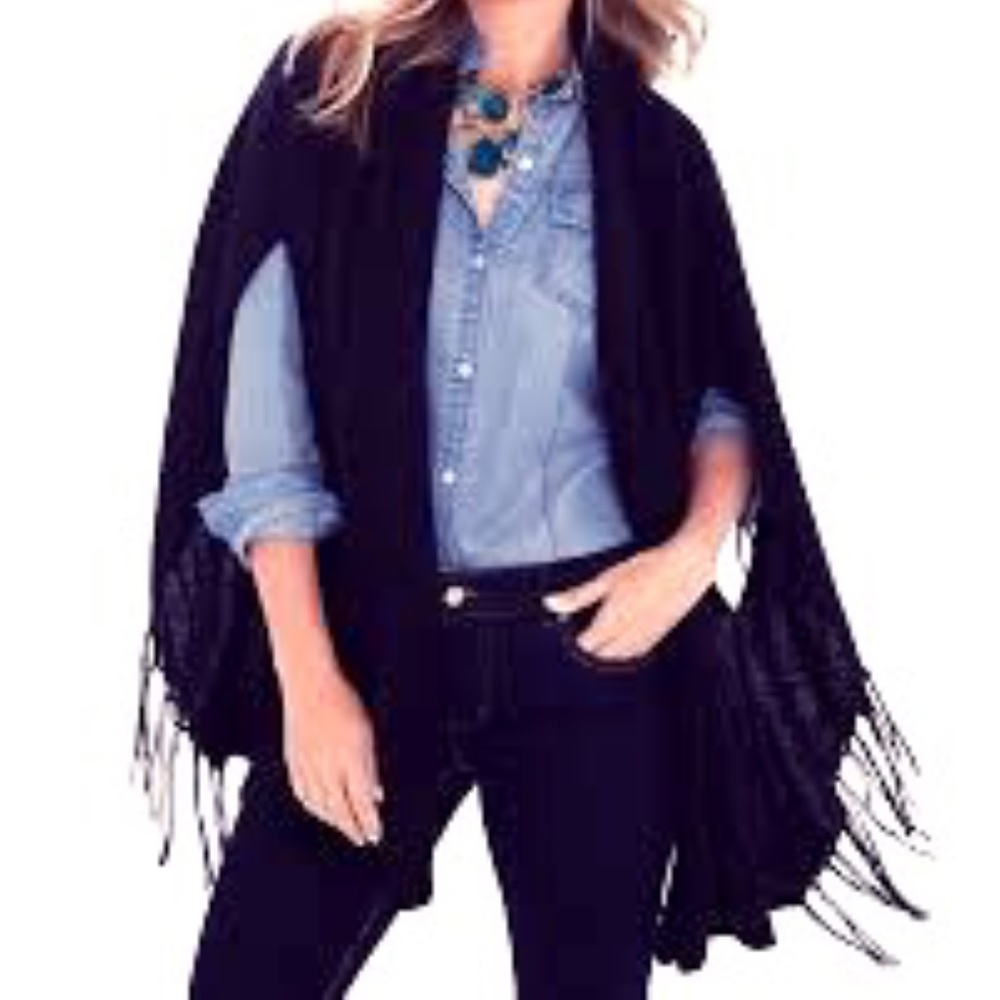 COPY - Chico's NWT Fringe Capelet S/M